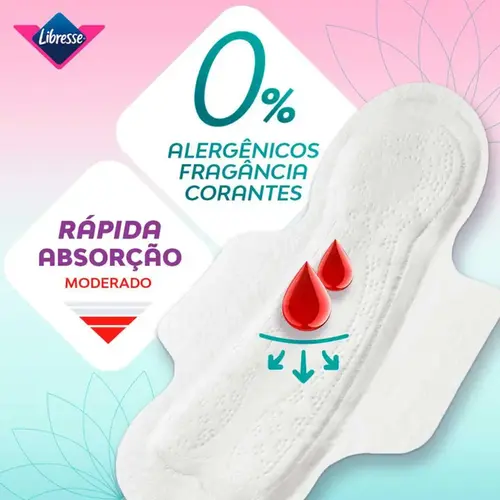 Absorvente Libresse Pure Sensitive Dia Ultrafino com Abas 28 Unidades