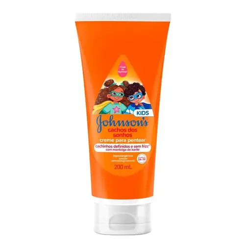 Creme para Pentear Infantil Johnson's Kids Cachos Dos Sonhos 200ml
