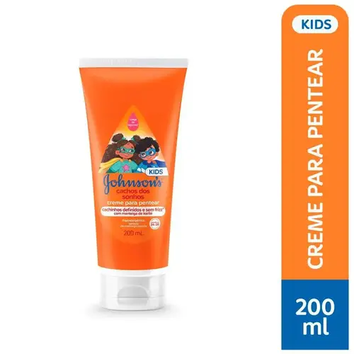 Creme para Pentear Infantil Johnson's Kids Cachos Dos Sonhos 200ml
