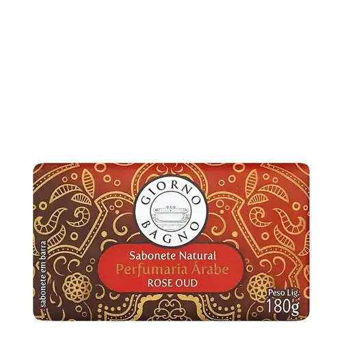 Sabonete em Barra Giorno Bagno Perfumaria Arabe Rose Oud 180g