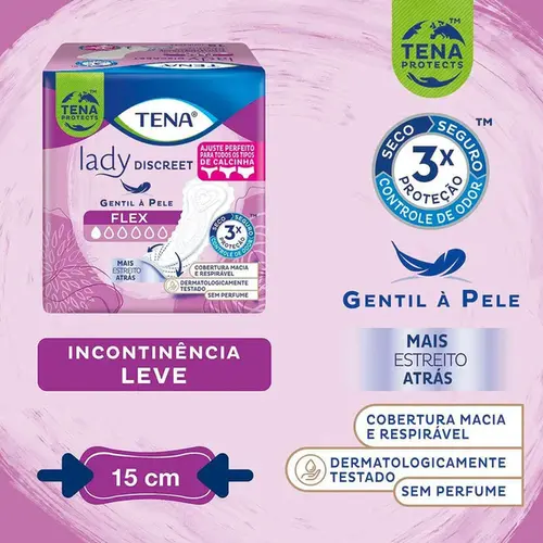 Protetor Diário Tena Lady Discreet Flex 15 Unidades