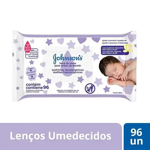 Lenço Umedecido Johnson's Baby Hora Do Sono 96 Unidades