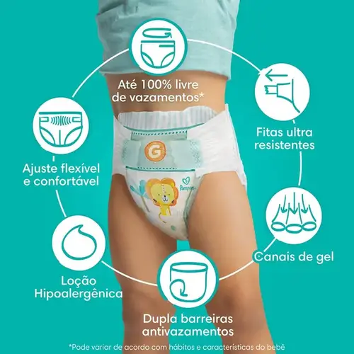 Fralda Pampers Confort Sec P 50 Unidades