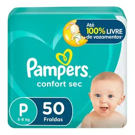 Fralda Pampers Confort Sec P 50 Unidades