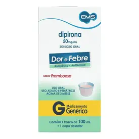 Dipirona Monoidratada 50mg/ml - Solução Oral 100ml - EMS - Genérico