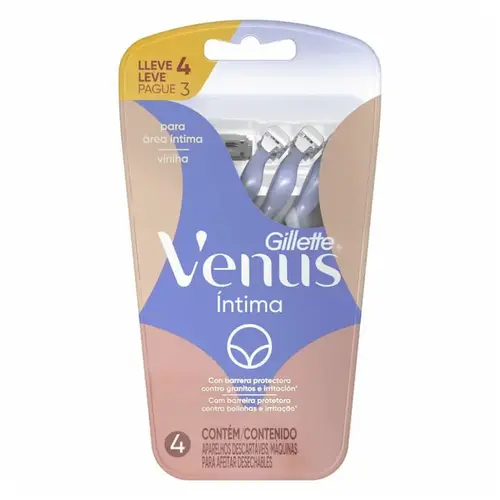 Aparelho de Depilação Gillette Venus Íntima 4 Unidades