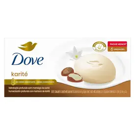 Kit Sabonete em Barra Dove Karité e Baunilha 6 Unidades 90g Cada