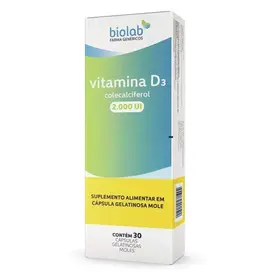 Vitamina D3 2.000ui Colecalciferol 30 Cápsulas Moles - Biolab