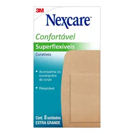 Curativo 3M Nexcare Superflexíveis Joelho e Cotovelo 8 Unidades