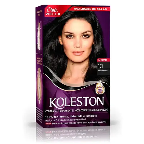 Tinta de Cabelo Wella Koleston 10 Preto Infinito