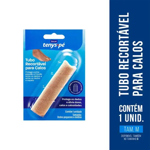 Tubo Protetor Recortável para Calos Baruel Tenys Pé Tamanho P/M