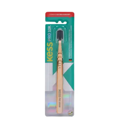 Escova Dental Kess Pro 10K Metallic Gold Extra Macia 1 Unidade