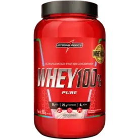 Whey Protein - Whey 100% Pure Morango 907g - Integralmédica