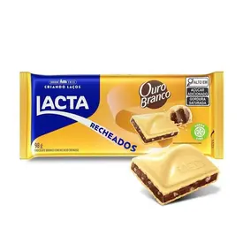 Chocolate Lacta Barra Recheada Ouro Branco 98g