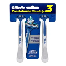 Aparelho de Barbear Gillette Prestobarba UltraGrip 3 2 Unidades