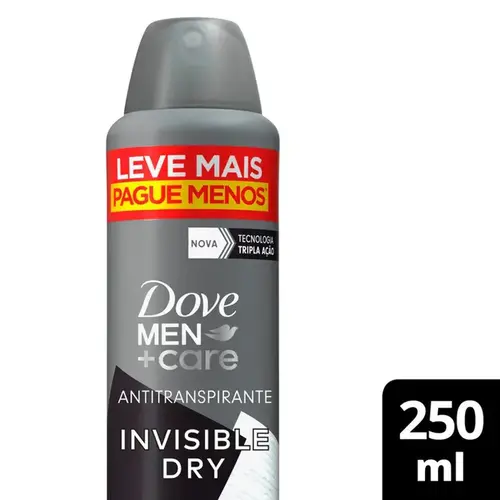 Desodorante Dove Men +Care Invisible Dry Aerosol Masculino 250ml