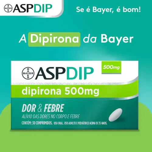 Aspdip - Dipirona 500mg 30 Comprimidos