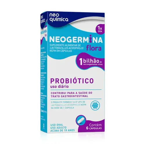 Probiótico Neogermina 1 Bilhão 6 Cápsulas