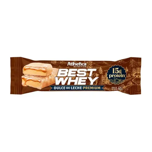 Barra de Proteína Atlhetica Nutrition Best Whey Bar Dulce de Leche Premium 62g