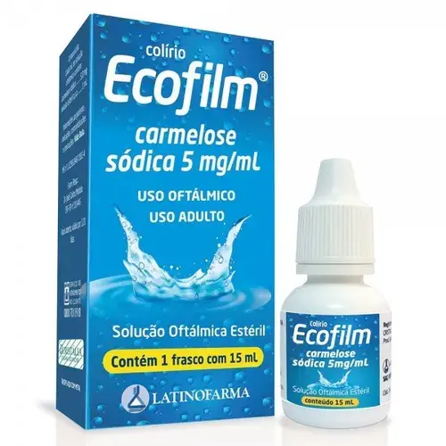 Ecofilm 5mg 15ml - Lubrificante Oftálmico - Cristália