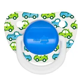 Chupeta Neopan Decorada Azul Silicone Bico Ortodôntico Nº2 +6 Meses - 1 Unidade