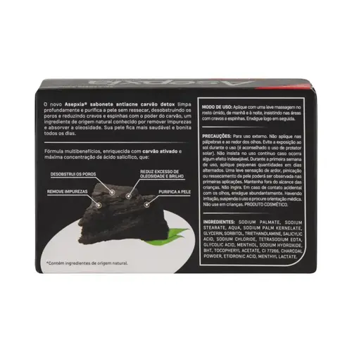 Sabonete em Barra Asepxia Antiacne Detox Ação Purificante 80g
