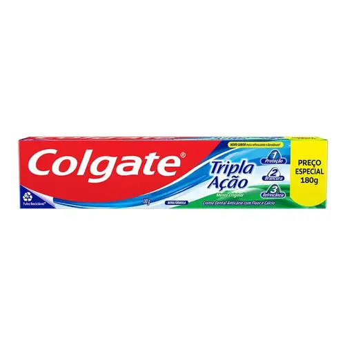 Creme Dental Colgate Tripla Ação Menta Original 180g