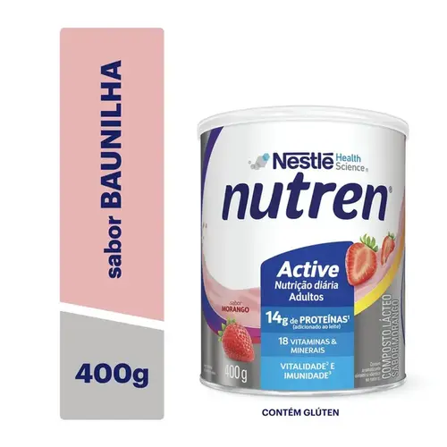 Complemento Alimentar Nutren Active Morango 400g