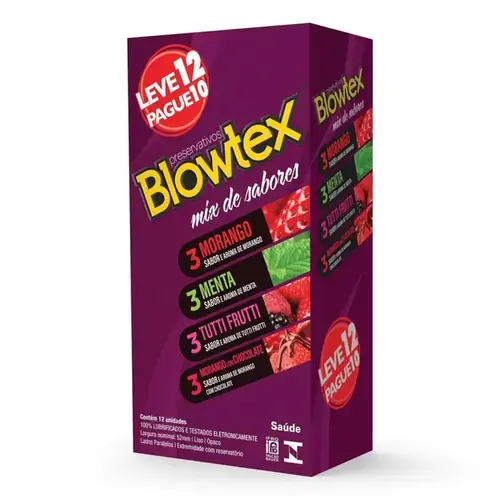 Preservativo Blowtex Mix de Sabores 12 Unidades