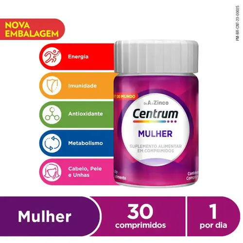 Polivitamínico Centrum Mulher de A a Z 30 Comprimidos