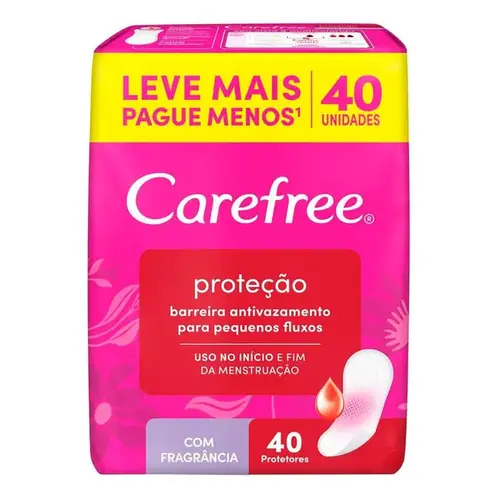 Protetor Diário Carefree Proteção com Perfume 40 Unidades