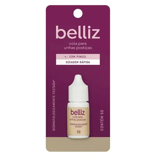Cola Para Unhas Postiças Belliz 5G Com Pincel Ref 1309