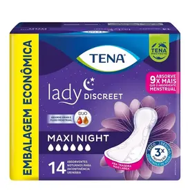 Absorvente Geriátrico Tena Lady Discreet Noturno 14 Unidades