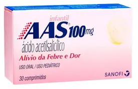 AAS Infantil - Ácido Acetilsalicílico 100mg 30 Comprimidos