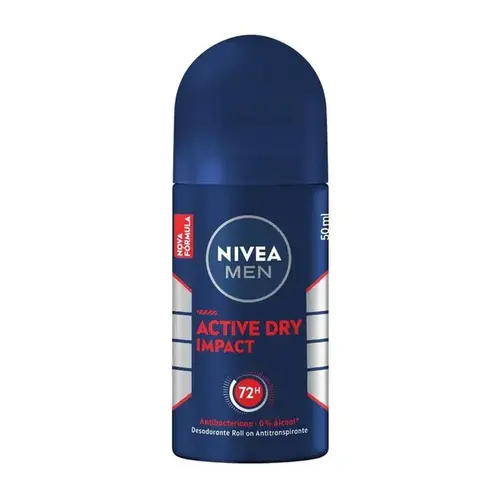 Desodorante Nivea Men Active Dry Impact Roll On Masculino 50ml