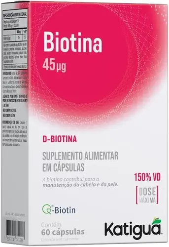 Biotina Katiguá Dose Máxima 60 Cápsulas