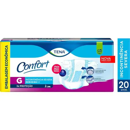 Fralda Geriatrica Tena Confort G Unissex 20 Unidades