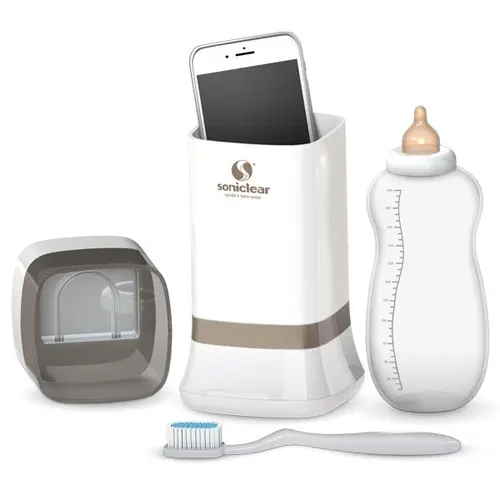 Esterilizador Portátil Ultravioleta Soniclear SS-2002 Branco e Dourado