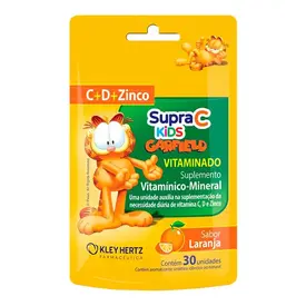 Supra C Kids Garfield Sabor Laranja 30 Unidades