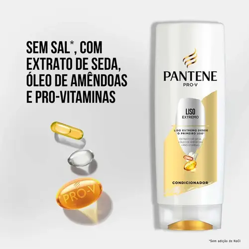 Condicionador Pantene Liso Extremo 175ml