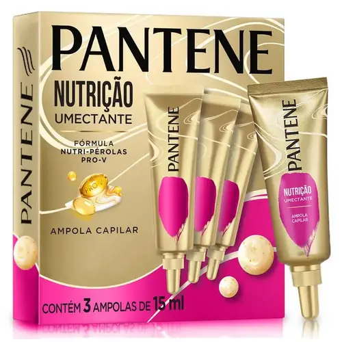 Kit Ampola Capilar Pantene Pro-V Nutrição Umectante Tratamento Hidratante 3 Unidades 15ml Cada