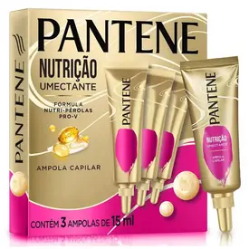Kit Ampola Capilar Pantene Pro-V Nutrição Umectante Tratamento Hidratante 3 Unidades 15ml Cada