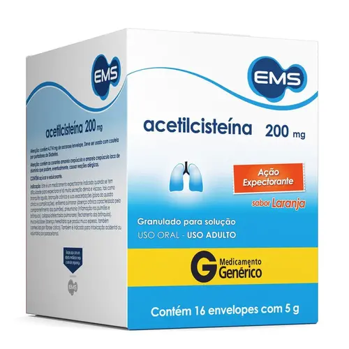 Acetilcisteina 200mg 16 Sachês - Ems - Genérico
