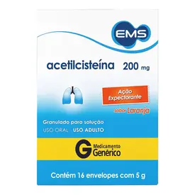 Acetilcisteina 200mg 16 Sachês - Ems - Genérico