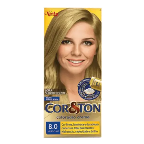 Tintura de Cabelo Cor&Ton 8.0 Louro Claro 1 Unidade
