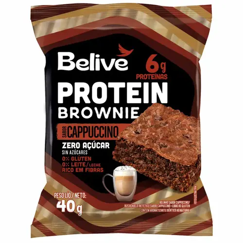 Brownie de Proteína Belive Cappuccino Zero Açúcar 40g