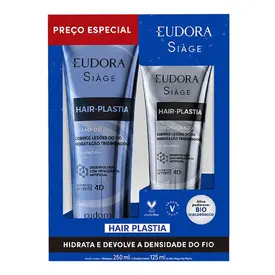 Kit Eudora Siage Hair-Plastia Shampoo 250ml + Condicionador 125ml