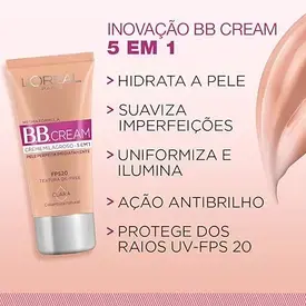 Base L'Oréal Paris BB Cream 5 em 1 - Pele Média FPS20 - 30ml