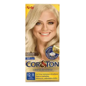 Tintura de Cabelo Cor&Ton Mega Colors 12.111 Louro Super Platinado 1 Unidade