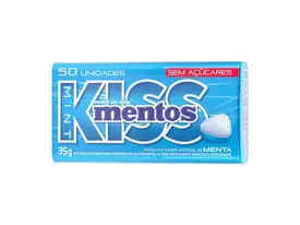 Bala Mentos Kiss Sabor Menta Sem Açúcar 35g